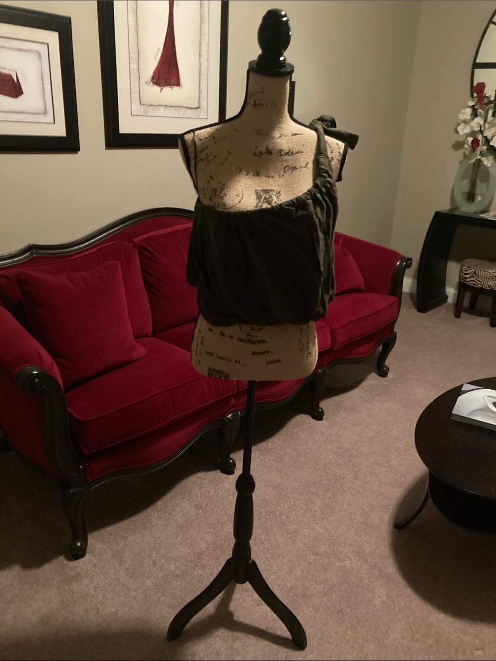 Express Olive Green One-Shoulder Ruched Crop Top